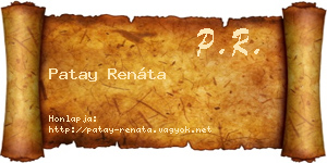 Patay Renáta névjegykártya